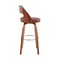 Armen Living Julius 26" Brown Faux Leather and Walnut Wood Bar Stool LCJUBAWABR26 - alternate 10